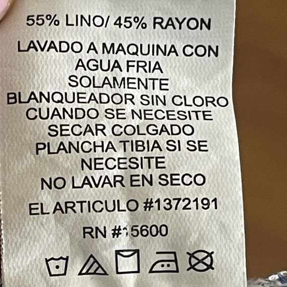 Briggs linen blend shorts elastic waistband blue and white striped size L - Picture 5 of 10